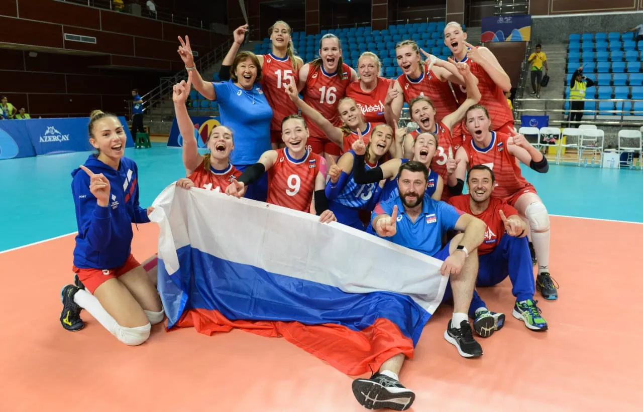 Женская сборная России по волейболу – чемпион XV ЕЮОФ