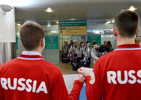 Олимпийская команда России вернулась в Москву